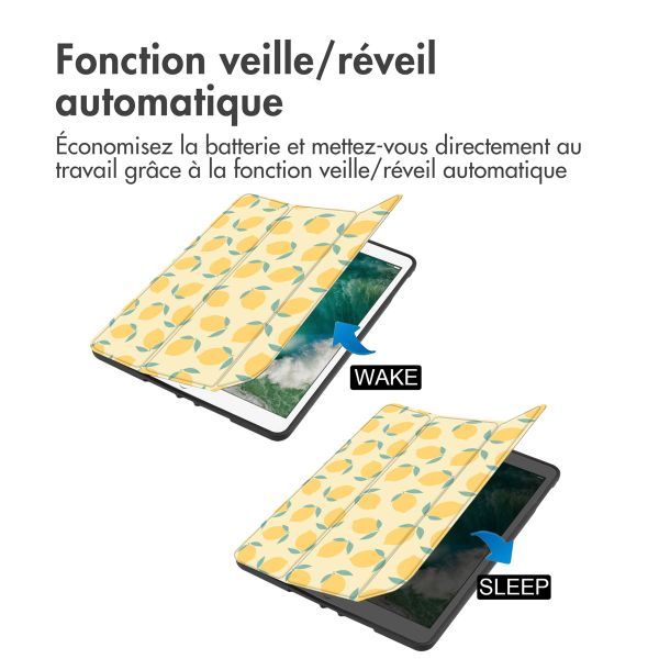 imoshion Coque tablette Design Trifold Apple iPad 6 (2018) 9.7 pouces / iPad 5 (2017) 9.7 pouces / Air 2 (2014)/Air 1 (2013) - Citrus Dream