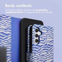 imoshion ﻿Étui de téléphone portefeuille Design Samsung Galaxy A54 (5G) - White Blue Stripes