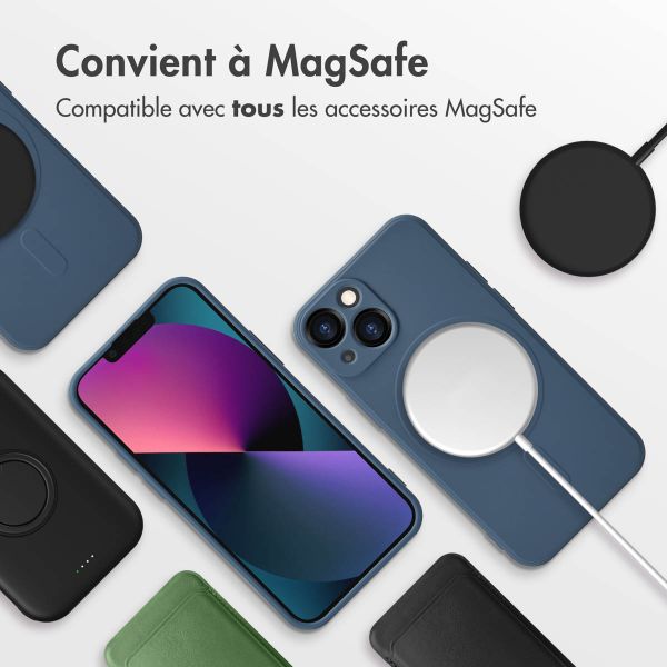 imoshion Coque Couleur avec MagSafe Apple iPhone 13 Mini - Bleu foncé