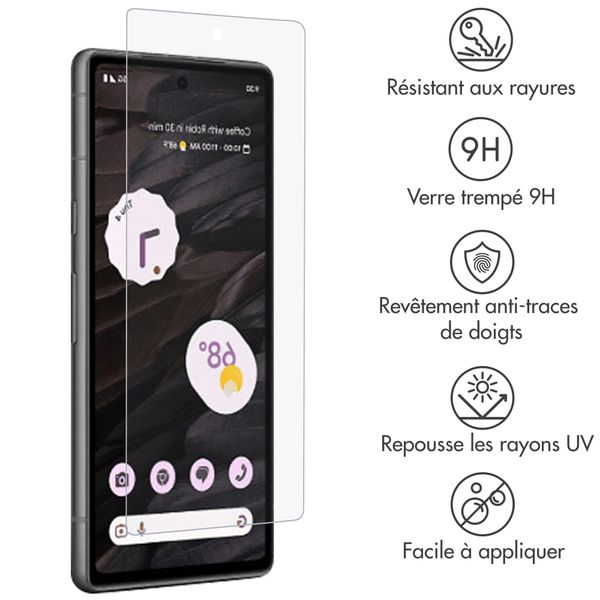 Accezz Protection d'écran en verre trempé Google Pixel 7a