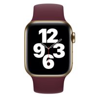 Apple Bracelet Boucle unique en Silicone Apple Watch | 42/44/45/46/49 mm - Taille 10 - Prune