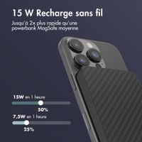 Accezz Powerbank Kevlar 5 000 mAh - MagSafe et Qi2 - Noir