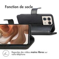 imoshion Étui de téléphone portefeuille Luxe Motorola Edge 50 Ultra - Noir