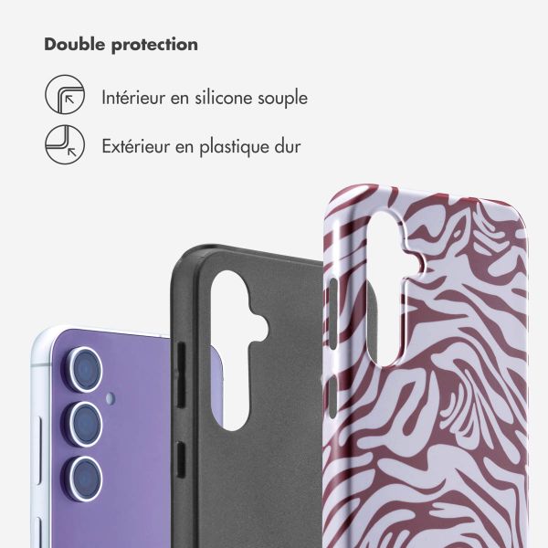 Selencia Coque arrière Vivid Samsung Galaxy S23 FE - Trippy Swirl Dark Rose