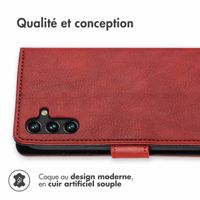 imoshion Étui de téléphone portefeuille Luxe Samsung Galaxy A13 (5G) / A04s - Rouge