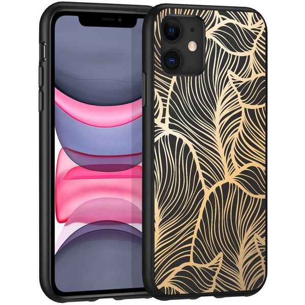 imoshion Coque Design iPhone 11 - Feuilles / Noir