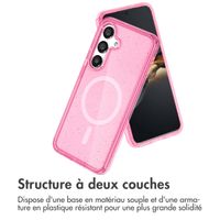 imoshion Coque Pailletée avec MagSafe Samsung Galaxy S24 - Paillettes Rose