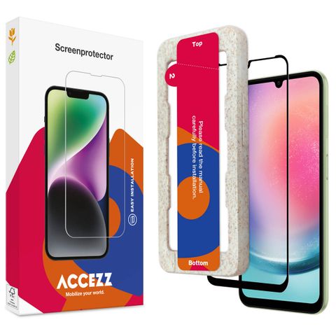 Accezz Protection d'écran en verre trempé avec applicateur Samsung Galaxy A25 (5G)