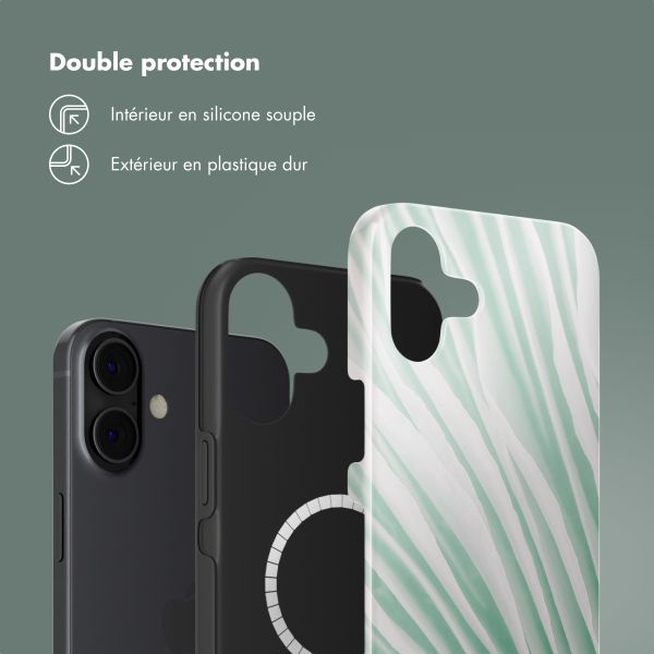 Selencia Coque arrière Vivid avec MagSafe Apple iPhone 16 - Nature Grayed Jade