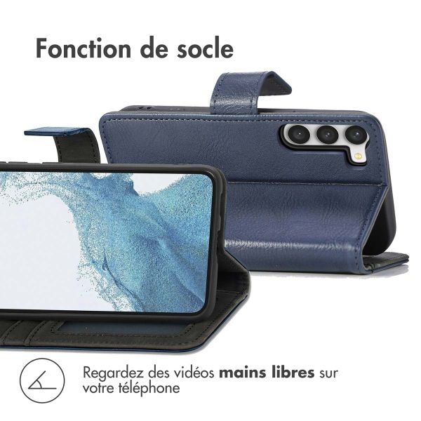 imoshion Étui de téléphone portefeuille Luxe Samsung Galaxy S23 - Bleu foncé