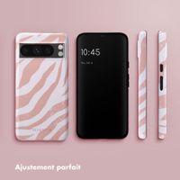 Selencia Coque arrière Vivid Tough Google Pixel 8 Pro - Colorful Zebra Old Pink