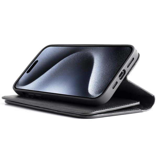 Wachikopa Étui de téléphone portefeuille Multi Wallet Apple iPhone 15 Pro - Black