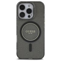 Guess MagSafe IML Glitter Case avec beads strap iPhone 16 Pro Max - Black