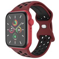 imoshion Bracelet sport⁺ Apple Watch Series 1 á 10 / SE / Ultra (2) (44/45/46/49 mm) - Taille S/M - Wine Red & Black