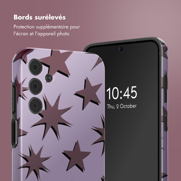 Selencia Coque arrière Vivid Samsung Galaxy A15 (5G) - Stars Plum Lilac