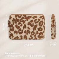 Selencia Pochette ordinateur Teddy 15-16 pouces - Vanilla Leopard