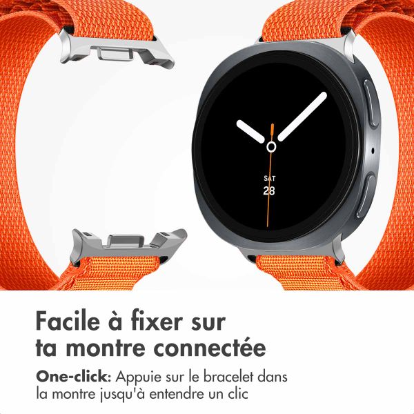 imoshion Bracelet en nylon Alpine Samsung Galaxy Watch 8 (40/44mm) / Classic (46mm) - Orange