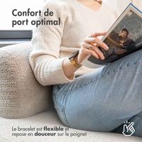 imoshion Bracelet magnétique milanais Apple Watch Series 1 - 11 / SE / Ultra (44/45/46/49 mm) - Taille M - Doré