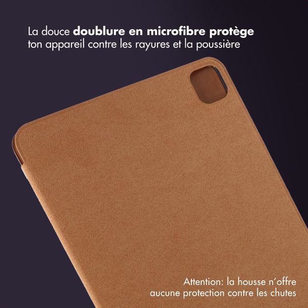 Accezz Coque tablette trifold en cuir Apple iPad Pro 11 (2025) M5 / (2024) M4 - Cognac