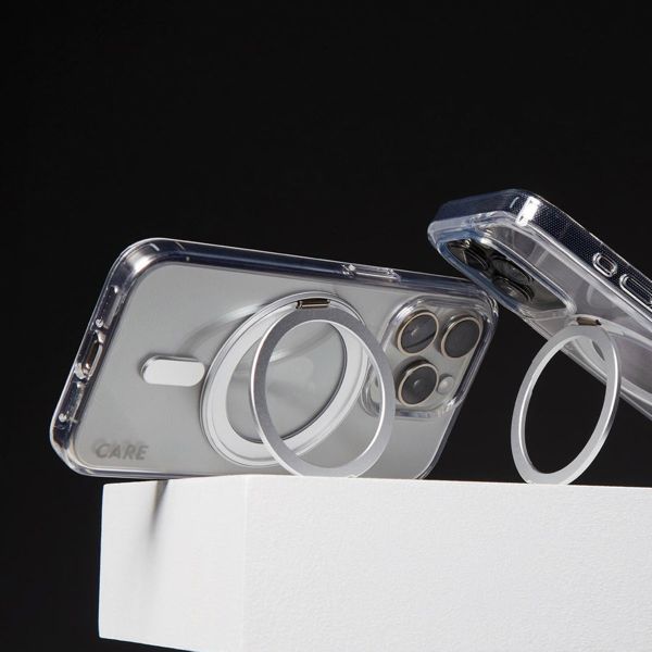 CARE by PanzerGlass Coque Kickstand MagSafe Apple iPhone 16 Pro Max - Silver