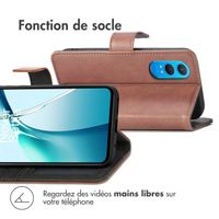 imoshion Étui de téléphone portefeuille Luxe OnePlus Nord CE 4 Lite 5G - Brun