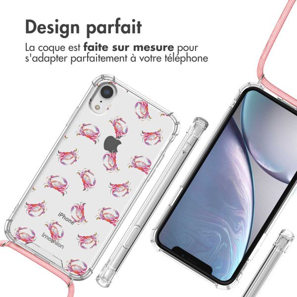 imoshion Coque Design avec cordon Apple iPhone Xr - Crab Watercolor