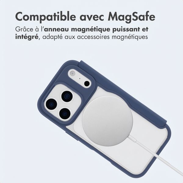 imoshion Bookcase transparente avec MagSafe Apple iPhone 17 Pro Max - Bleu