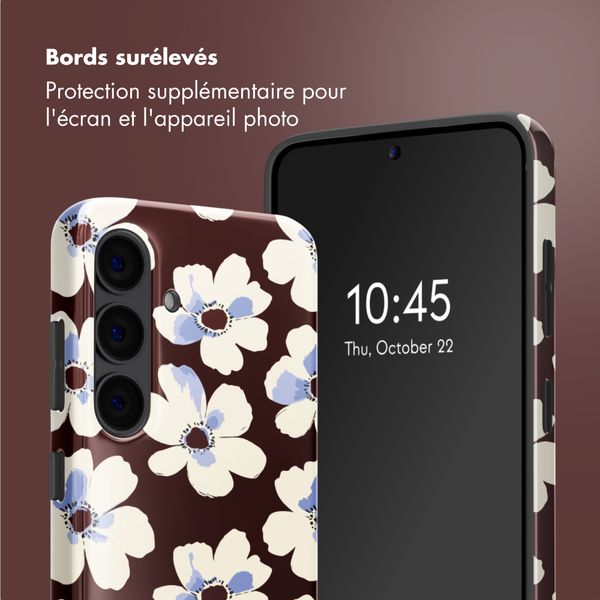 Selencia Coque arrière Vivid Samsung Galaxy S24 - Choco Flower Pop