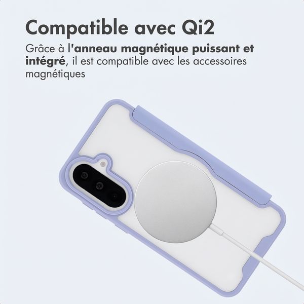 imoshion Bookcase transparente avec MagSafe Samsung Galaxy A37 (5G) - Lilas