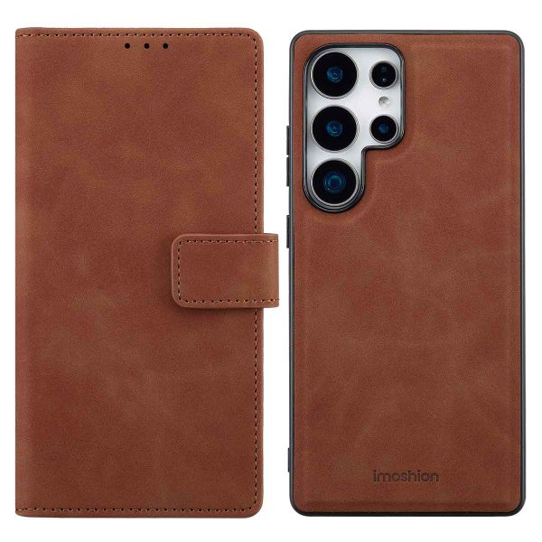 imoshion Etui de télephone luxe 2-en-1 amovible Samsung Galaxy S25 Ultra - Marron