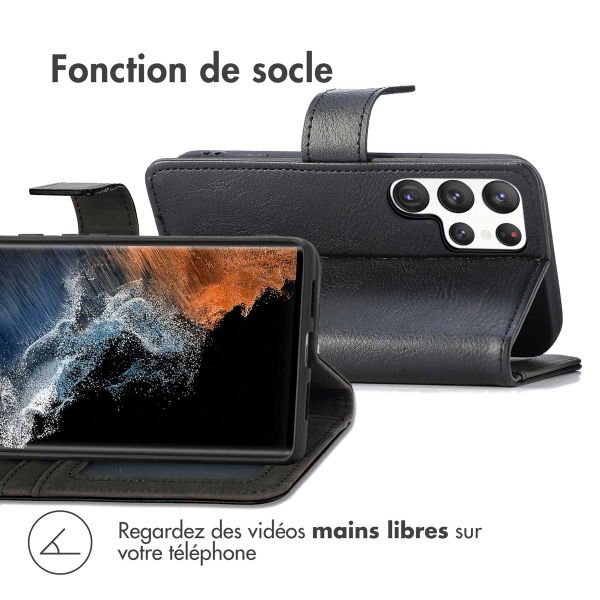 imoshion Étui de téléphone portefeuille Luxe Samsung Galaxy S23 Ultra - Noir