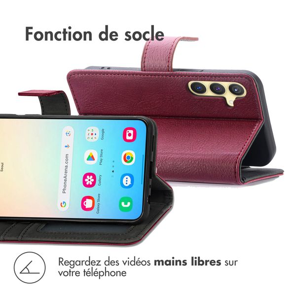 imoshion Étui de téléphone portefeuille Luxe Samsung Galaxy S24 - Bordeaux