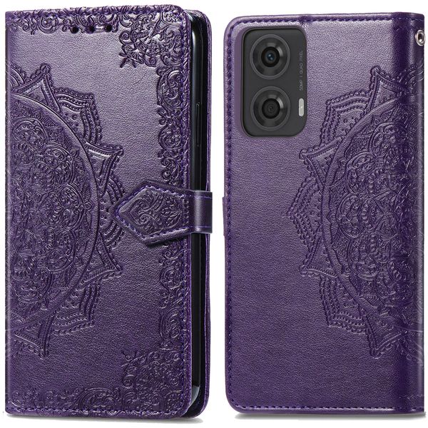 imoshion Etui de téléphone portefeuille Mandala Motorola Moto G04 / G24 - Violet