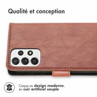 imoshion Étui de téléphone portefeuille Luxe Samsung Galaxy A33 - Brun