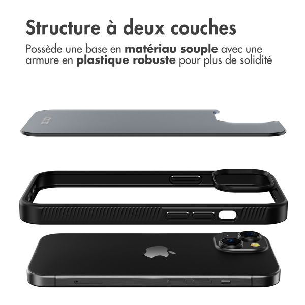 Accezz Coque Givrée Robuste iPhone 15 - Noir