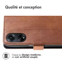 imoshion Étui de télephone portefeuille Oppo A98 - Marron