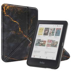 imoshion Étui de liseuse portefeuille design Pliable Kobo Clara Colour / BW - Black Marble