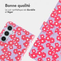 imoshion Étui de télephone portefeuille Design Samsung Galaxy A35 - Dusty Rose Blossoms
