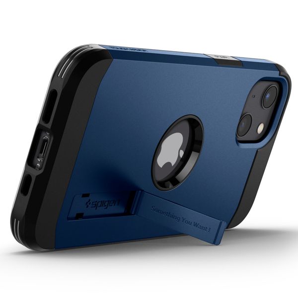 Spigen Coque Tough Armor iPhone 13 - Bleu