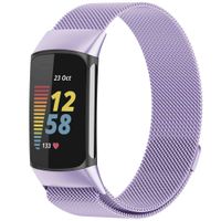 imoshion Bracelet magnétique milanais le Fitbit Charge 5 / Charge 6 - Taille S - Violet