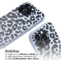 imoshion Coque design en silicone avec cordon Apple iPhone 16 Pro Max - Animal Lila
