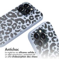 imoshion Coque design en silicone avec cordon iPhone 16 Pro Max - Animal Lila