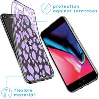 imoshion Coque Design iPhone SE (2022 / 2020) / 8 / 7 /6s - Léopard - Violet