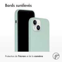 Accezz Coque Liquid Silicone iPhone 15 - Sky Blue