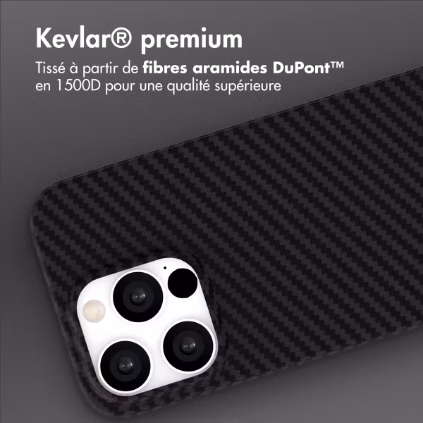 Accezz Coque Kevlar® MagSafe Apple iPhone 15 Pro - Noir