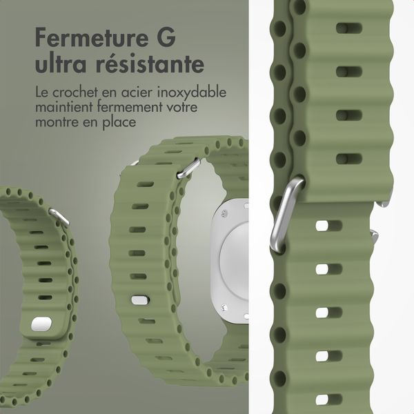 Accezz Bracelet Ocean Apple Watch Series 1 - 9 / SE (38/40/41 mm) | Series 10 / 11 (42 mm) - Khaki