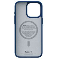 Njorð Collections Coque daim Comfort+ MagSafe iPhone 15 Pro Max - Blue