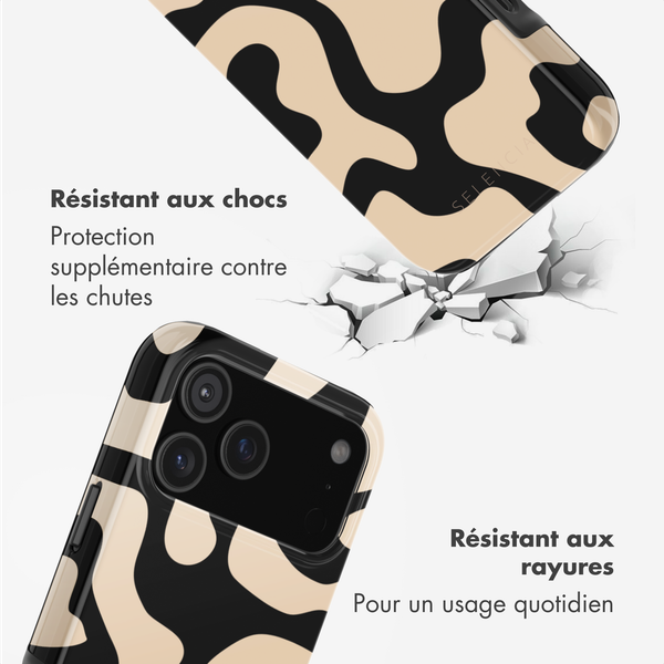 Selencia Coque arrière Vivid avec MagSafe Apple iPhone 17 Pro - Art Wave Black