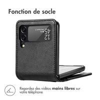 imoshion Étui de télephone portefeuille Luxe Samsung Galaxy Z Flip 4 - Noir