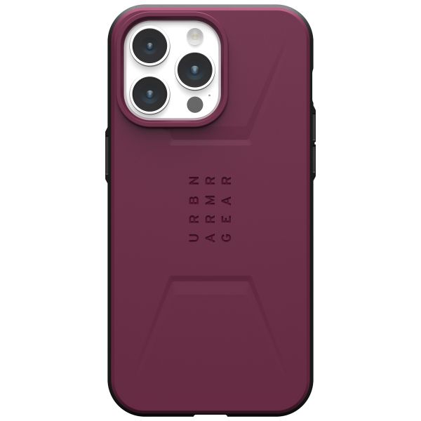 UAG Coque Civilian MagSafe Apple iPhone 15 Pro Max - Bordeaux